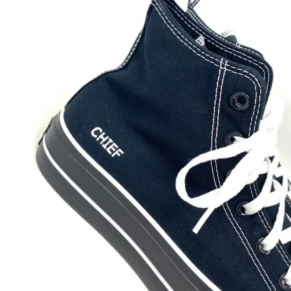 Converse Ctas Lift Platform High Skate Shoes Women's Black Canvas Custom 172580C - Picture 6 of 10